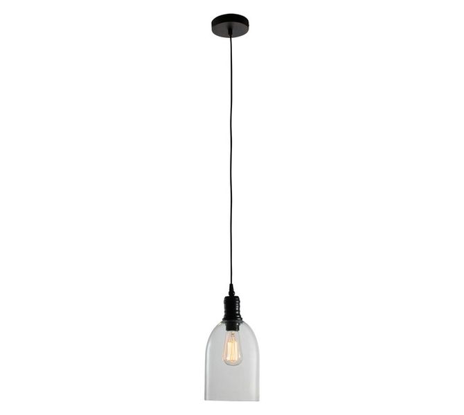 Farmhouse Pendant - Black/Clear