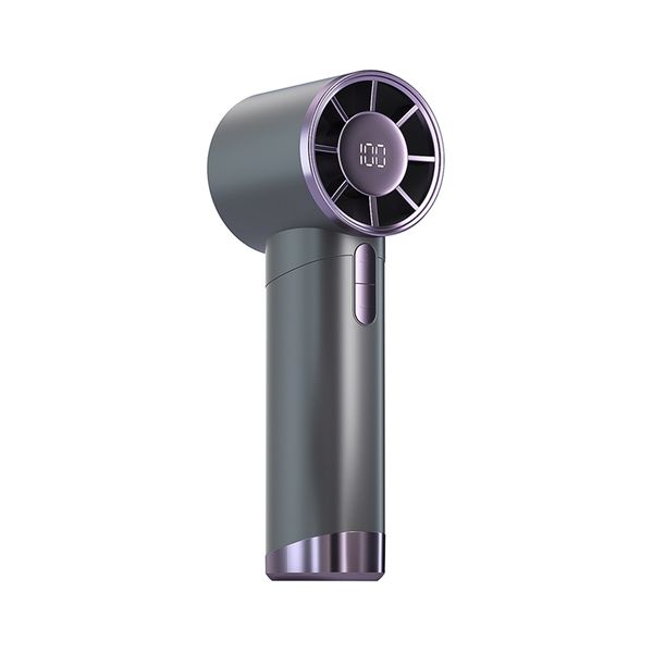 Grey Mini Fan Portable Rechargeable Bladeless Handheld Turbo Fan