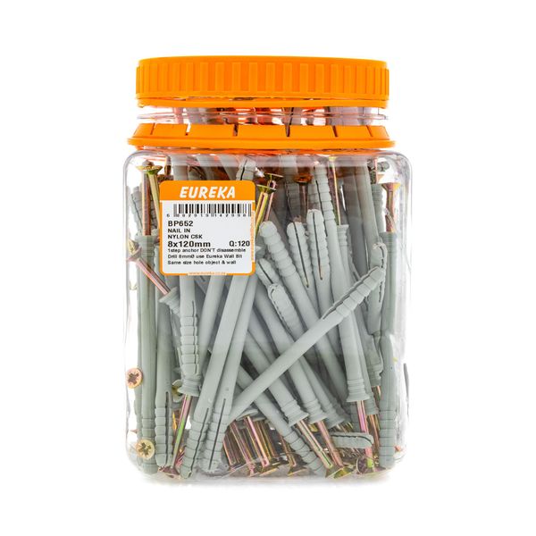 EUREKA Nail-In Anchor Nylon Countersunk 8 x 120mm Q:120 BP652