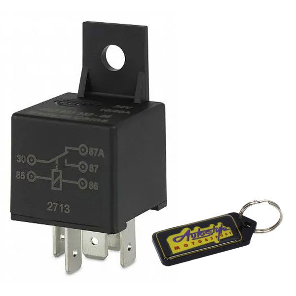 Hella 24V 5 Pin Diode Mini Relay &amp; Gel Key Holder