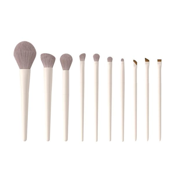 10-piece Cloud Porcelain Makeup Brush Set - White