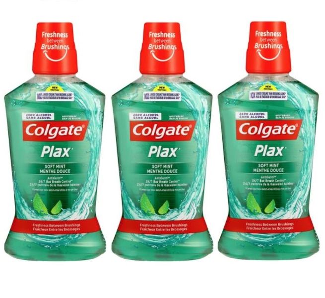 Colgate - Plax Soft Mint Mouthwash - 500ml (Bulk Pack of 3)