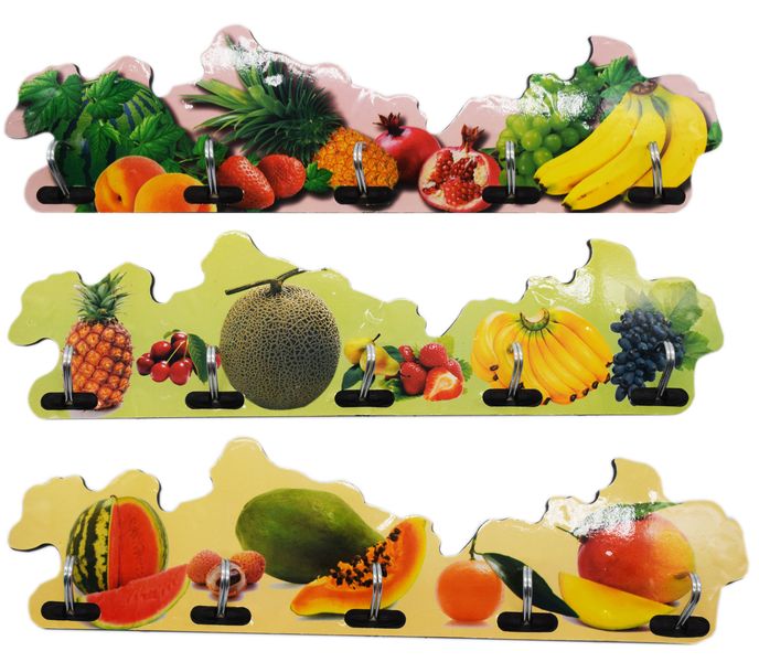 Fruity Self adhesive Four Point Multi Purpose Holder - Bundle of 3