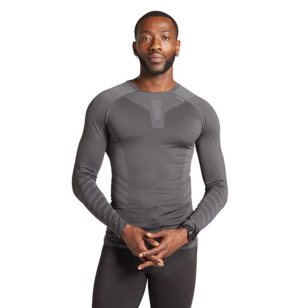 Kiprun Skincare men's running winter breathable ls tee-shirt - grey