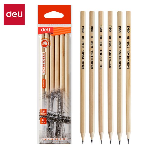 Deli Sketch Pencil basswood 6PCS
