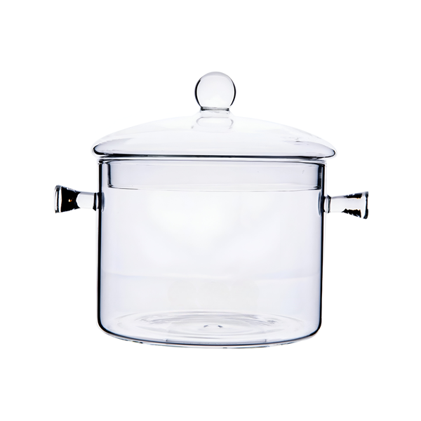 1.9L Heat Resistance Borosilicate Double Ear Kitchen Glass Cooking Pot