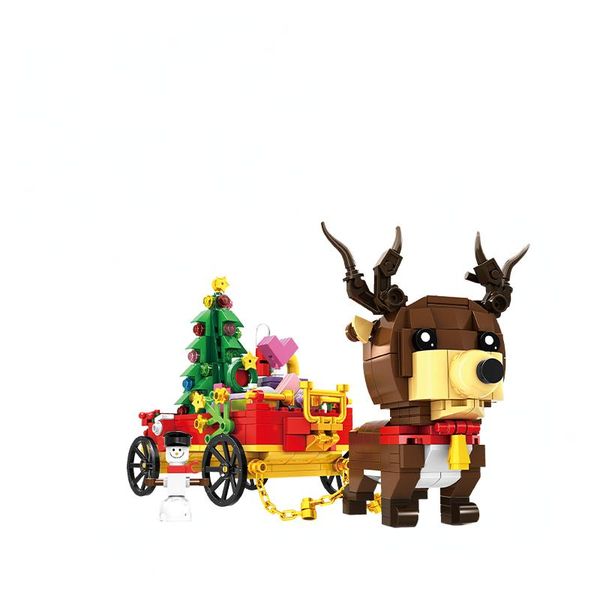 WOMA Christmas Reindeer Building Blocks with Rotating Tree |478pcs |C0272