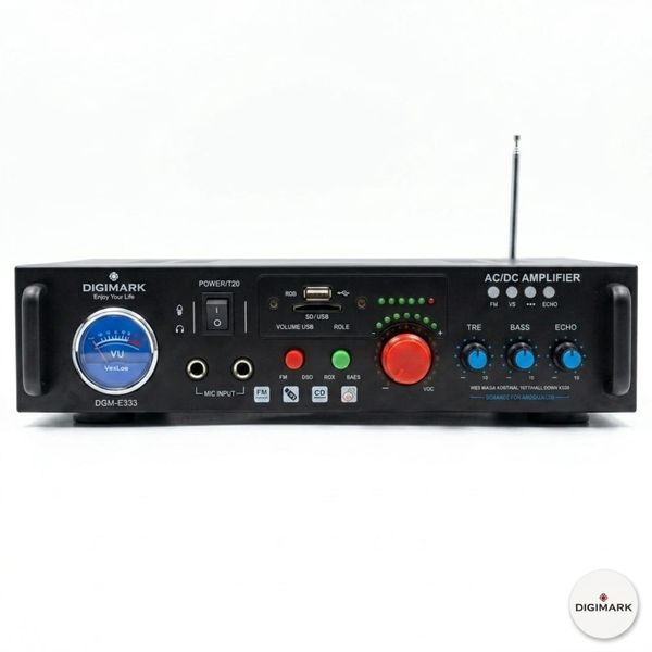 DIGIMARK DGM-E333 Hi-Fi Stereo AC/DC Amplifier - Bluetooth, USB &amp; FM