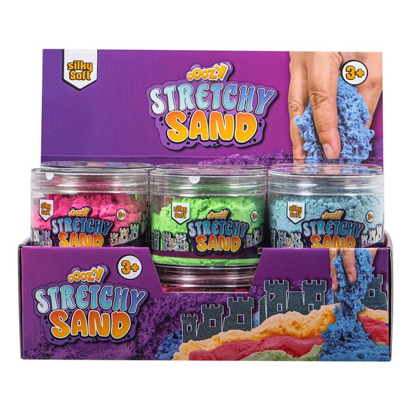 OOOZY - 12 pc Stretchy Sand Carton - Silky Soft Sensory Sand - Party Packs