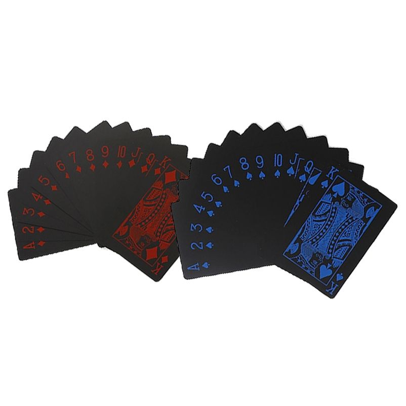 Waterproof Black Poker Cards - Black, Blue And Red | Shop Today. Get it ...