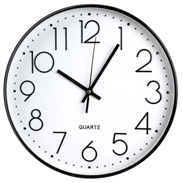 Wall Clock 30cm Non-ticking Silent Quartz Decorative Clocks