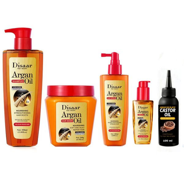 Argan, Collagen &amp; Pomegranate with Jamaican Castor Oil Boost Haircare Set