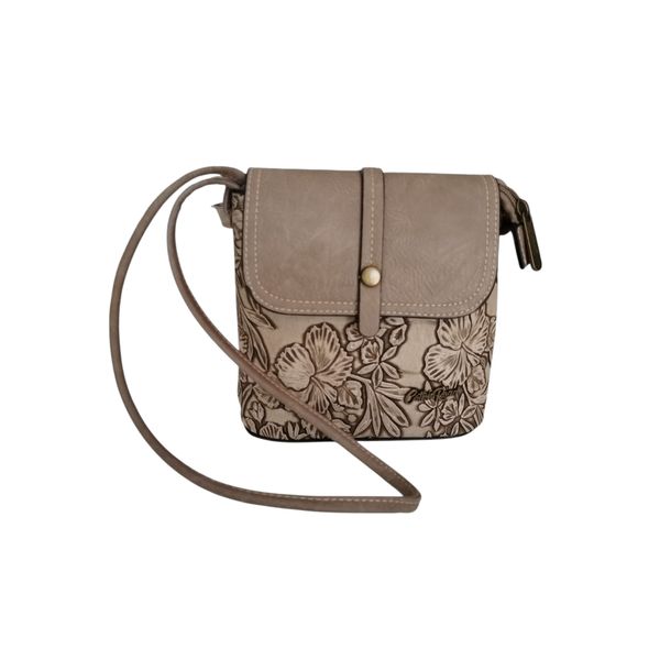 Flowers Inprint Single Zip Crossbody/Sling Bag - Cotton Road