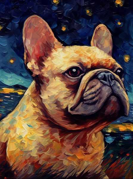 FRENCH BULLDOG 2 Starry Night Notebook Dog Gift Idea Notepad Pad 111