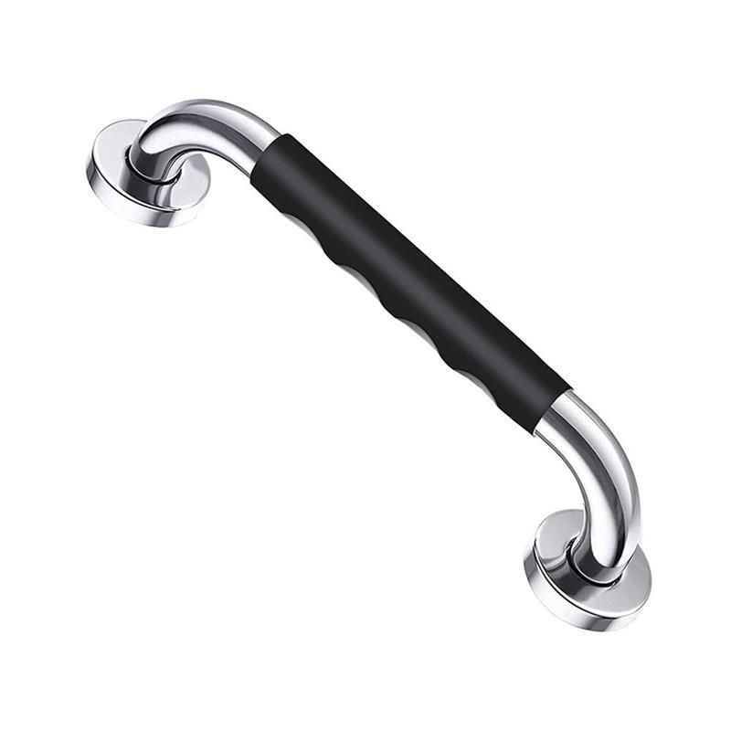 33cm Shower Non-Slip Grab Bar-Stainless Steel + Rubber