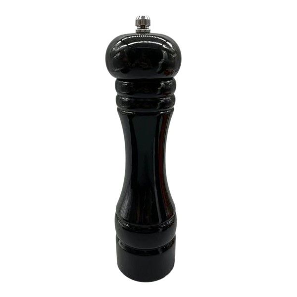 Large - Manual Operation Spice Mill Grinder - Glossy Black
