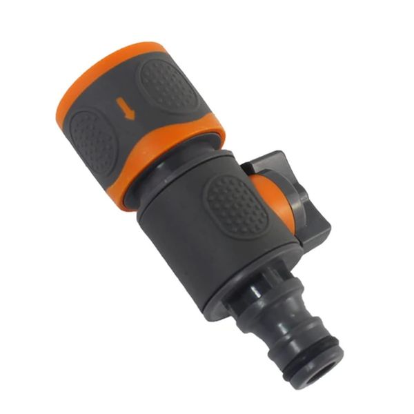Plastic ABS TPR Garden Hose Nipple Connector With Control Valve Connection