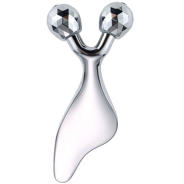 Handaiyan 3D Metal Facial Roller &amp; Gua Sha Tool - Face &amp; Neck Massage