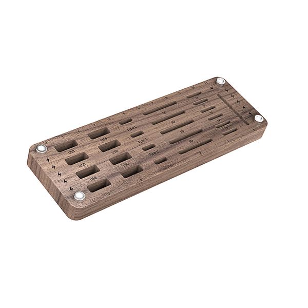 25 Slots Wooden TF SD Storage Holder Memory Card Tabletop Display Stand