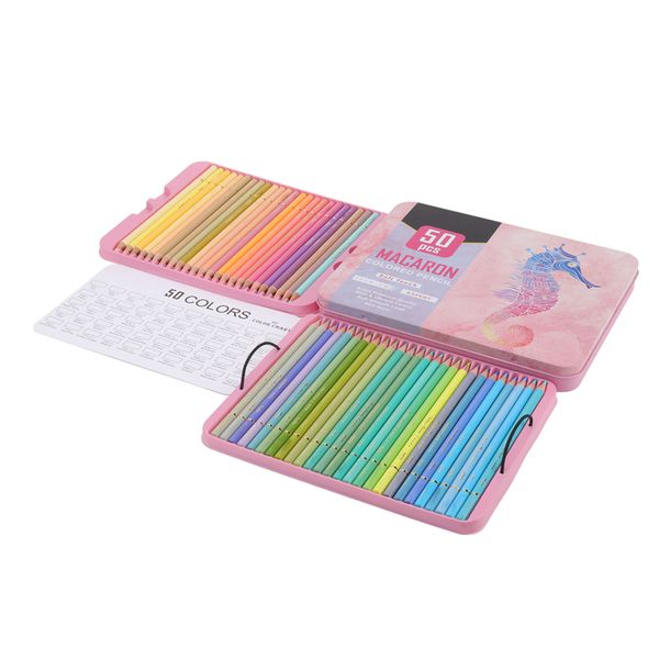 Art Sketching Pencils 50 Colors Poplar Set