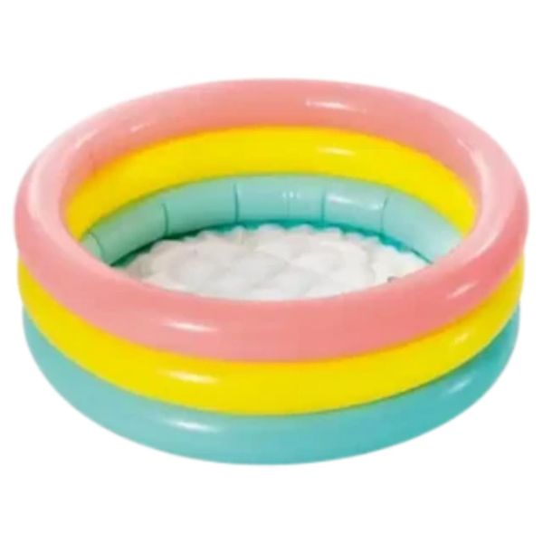 Intex Sunset Glow Pool 168x46cm - Inflatable Pool with 4 Colorful Rings