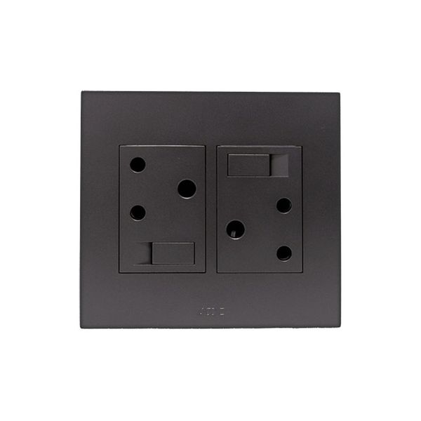 ACDC - 2x 16a Switched Socket Outlet 4x4 Slate Orion