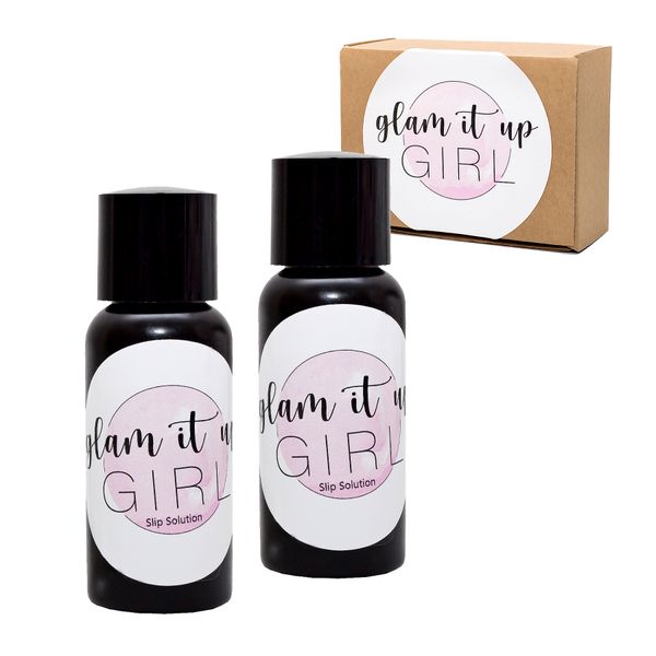 Glam It Up Girls Polygel Liquid Nail Slip Solution &amp; Acrylic Builder -2x30ml