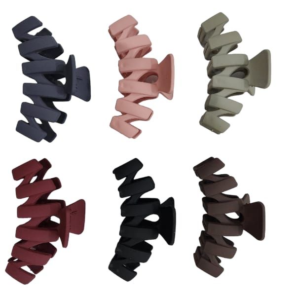 Hair Claw Zigzag - 6 Piece