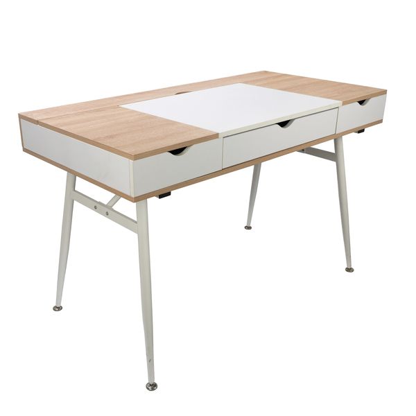 Toshir Premium Office Desk with 1 Large Drawer &amp; 2 Storage Cavities
