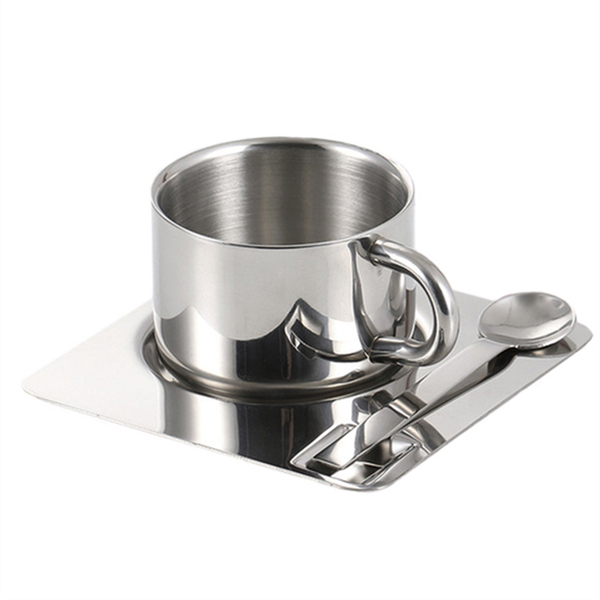 Coffee Cup Set with Spoon Placemat Water Cup Tableware Accessories