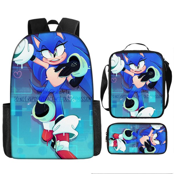 Lunch Box &amp; Pencil Case Combo Sonic image