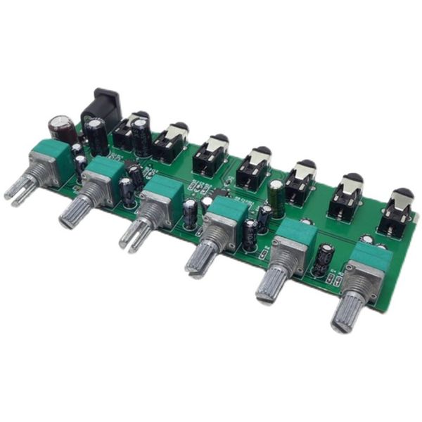 6 Ways Stereo Mixer Audio Mixing Board DC5-24V 1PC 6 Inputs 1 Output