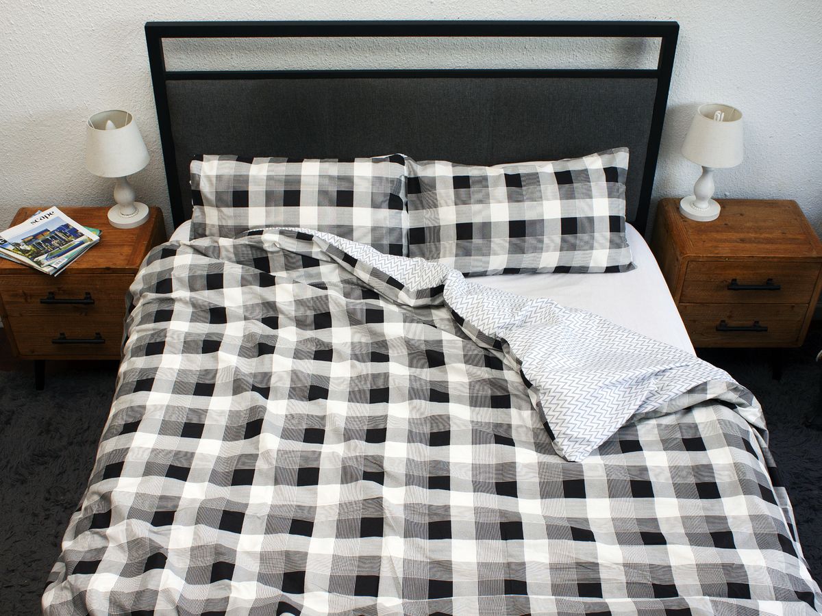 Humble Saffa 100 Cotton Percale Duvet Cover Shades of Grey Shop