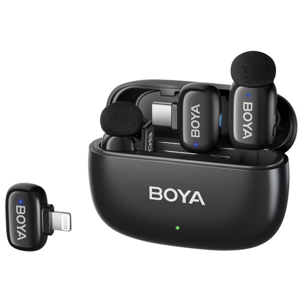 Boya Mini 2-01 Wireless Mic System USB-C &amp; Lightning Devices 2.4GHz