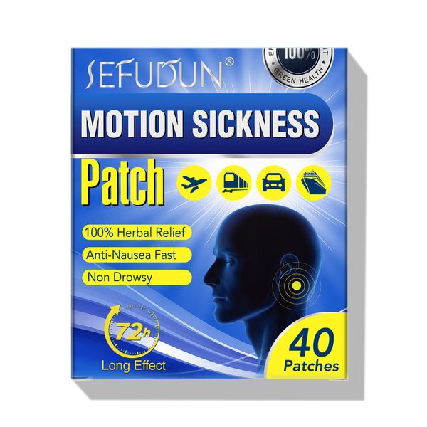 Sefudun Motion Sickness Relief Patches - 72-Hour Anti-Nausea Herbal Patches