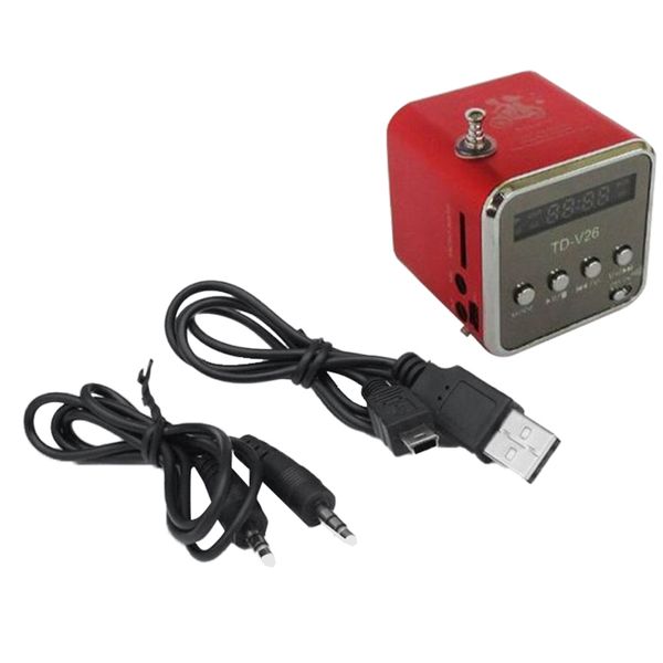 TD-V26 Digital Portable Mini Fm Radio Receiver Red