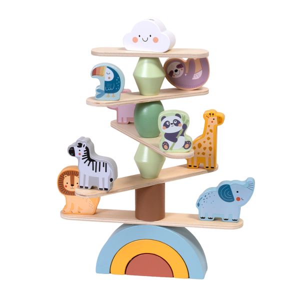 TookyToy - Savannah Stacking Animals Friends - Fine Motor Balance Toy 27pcs