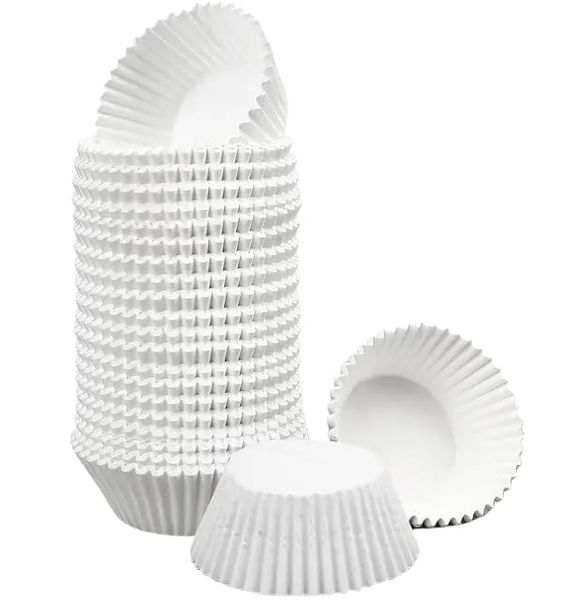 Disposable White Paper Wrappers Muffin Cupcake Liners Baking Cups