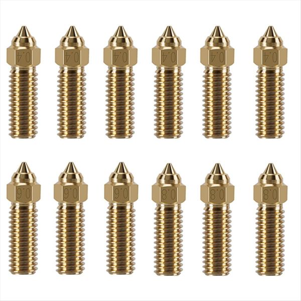 12 Pcs Brass Nozzles for K1 Max 3D Printer Parts Compatible with Universal