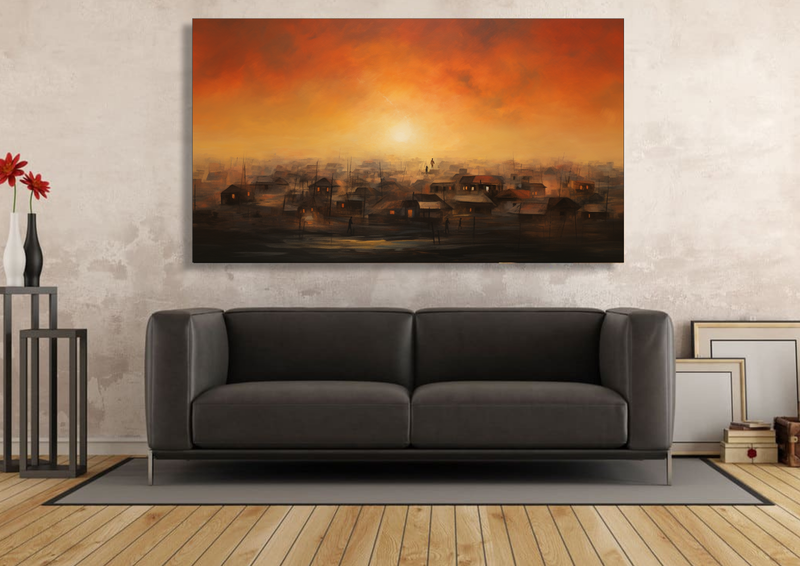 Canvas Wall Art - Dusks Embrace Abstract - IM1035