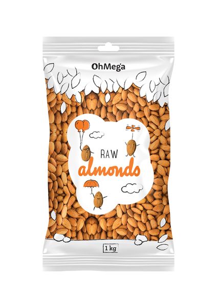 OhMega Almonds Raw 1kg