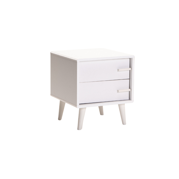 Zeta 2 Drawer Pedestal - White