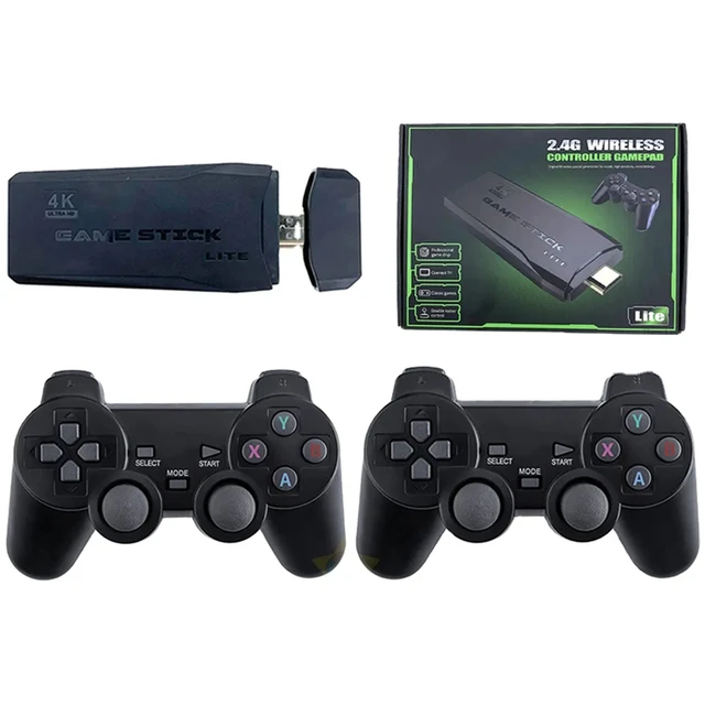 64G Plug Wireless Retro Game Consoles 4K HD Mini TV Game