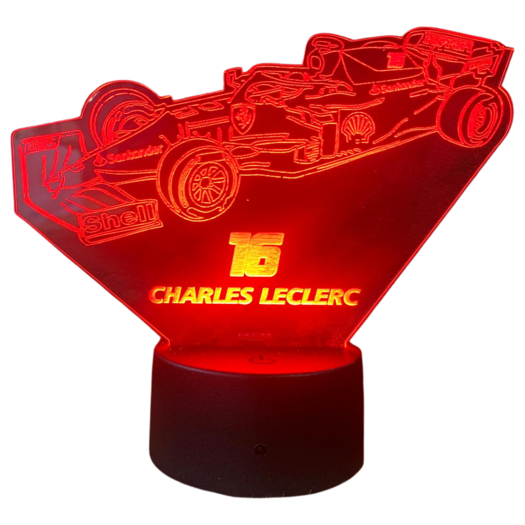 Charles Leclerc Inspired F1 LED Night Lamp