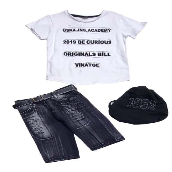 Little People Shop: Boys Black Denim Shorts - Exclusive Short Set