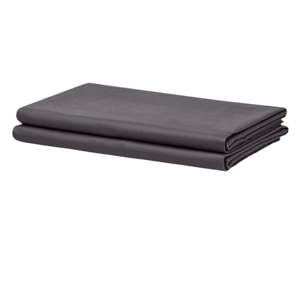 MwaMe Dark Grey Set of 2 Pure Cotton Standard Pillow Cases