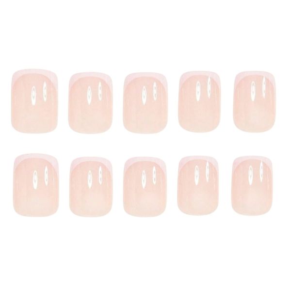 24 Pcs- Elegant Pink Press-On Toenails Set with Adhesive Tabs &amp; Mini File