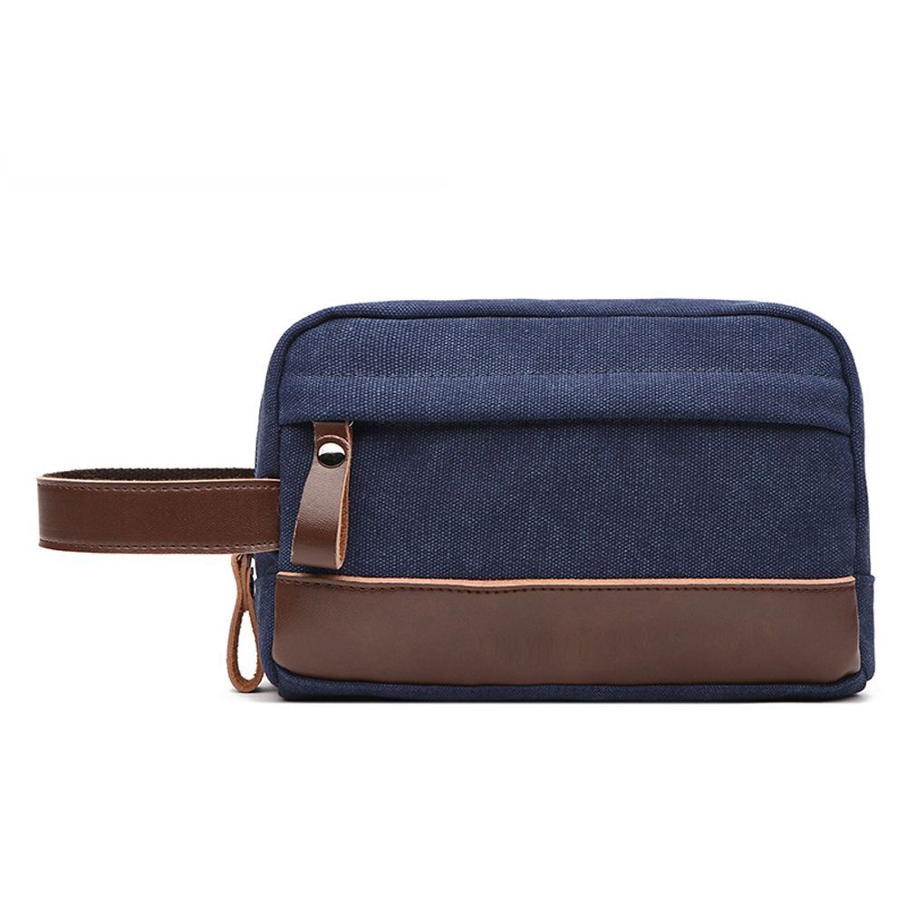 Mens Canvas Toiletry Shaving Kit Travel Bag-Blue | Shop Today. Get it ...