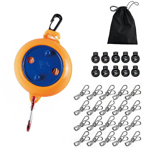 Portable Travel Clothesline, Suitable For Indoor Clotheslines-32Pieces