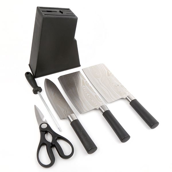 6-Piece | Knife Block Set with Scissors